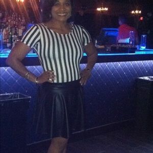 Striped bodysuit gently worn